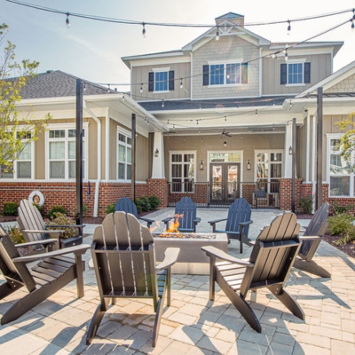 The Reserve at Rivington Luxury Apartment Fire Pit and Seating